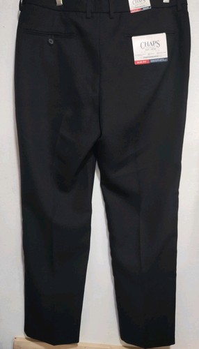  Neu mit Etikett Chaps Anzughose schwarz für Herren Größe 36 x 32 schmale Passform gerades Bein Business - Bild 2 von 14