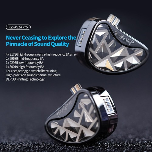 KZ AS24 Pro in-Ear Monitor Headphone, 24BA Drivers High-Performance IEM with 8 T - Picture 7 of 7