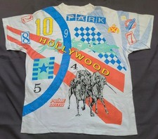 Vintage Hollywood Park Horse Racing Men Shirt Large USA Made Single Stitch Tee