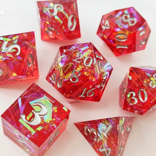 7 Pcs Dice Set Resin Series Game Dice D4-D20 Dungeons & Dragons (Select colour) - Picture 17 of 34