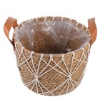  Basket with Handle Flower Basket Woven Storage Basket Home Rustic Flower Basket