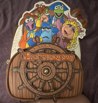 BoxLunch Muppet Treasure Island Mini Backpack Brown/White Ship Wheel