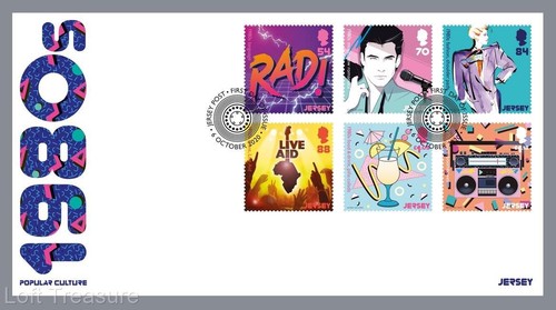 Jersey Stamps "Popular Culture 1980's" First Day Cover 2020 - Picture 2 of 3