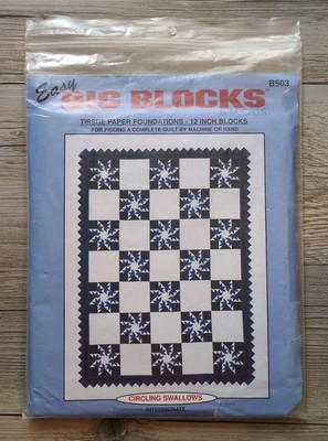Circling Swallows McCalls Easy Big Blocks Quilt Pattern B503 Paper Foundations
