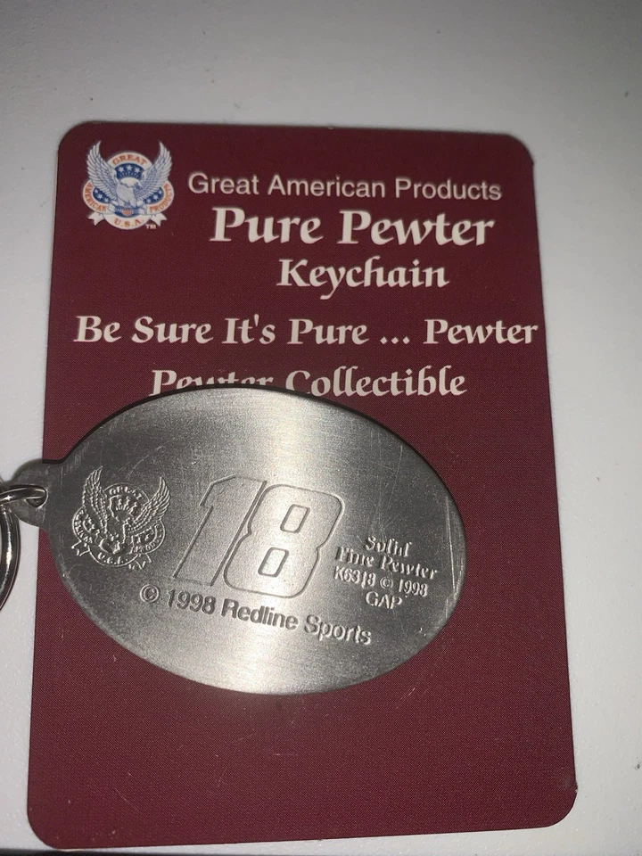 Bobby Labonte #18 Pewter Keychain nascar - Image 2 of 4