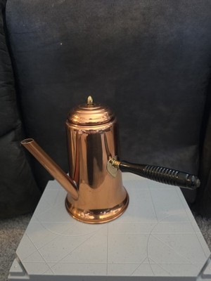 COPPERCRAFT GUILD Vintage 60 s Copper Clad Coffee/Tea/Chocolate Serving Pot-9x6 