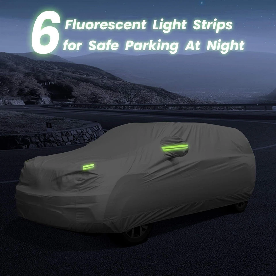 Cubierta de coche completa plateada impermeable exterior polvo protección solar UV para sedán Ewhmvz Foto 4 de 4