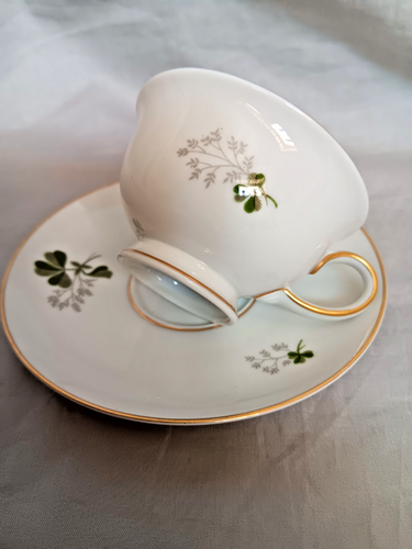 Midcentury Rosenthal Mokkatasse Aida Gräser + Kleeblatt - Picture 2 of 7