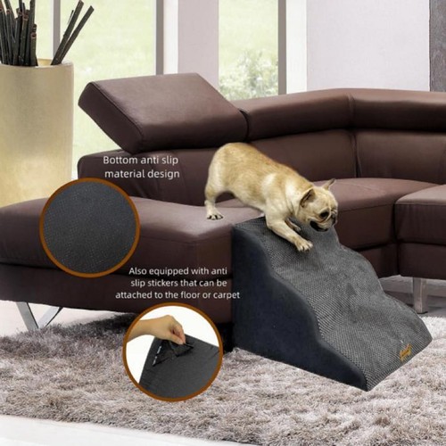 Dog Stairs to high beds, 3-step dog stairs for dogs to get on bed couch high ... - Picture 7 of 8