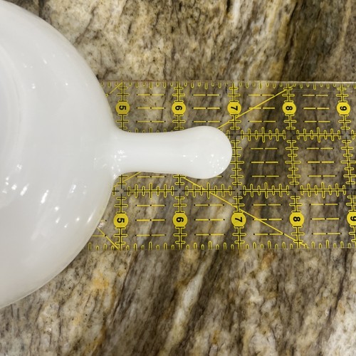 Vintage Glasbake Microwave Safe Soup Bowl Handle White Milk Glass 6 7/8 x 5 🇺🇸 - Bild 18 von 24