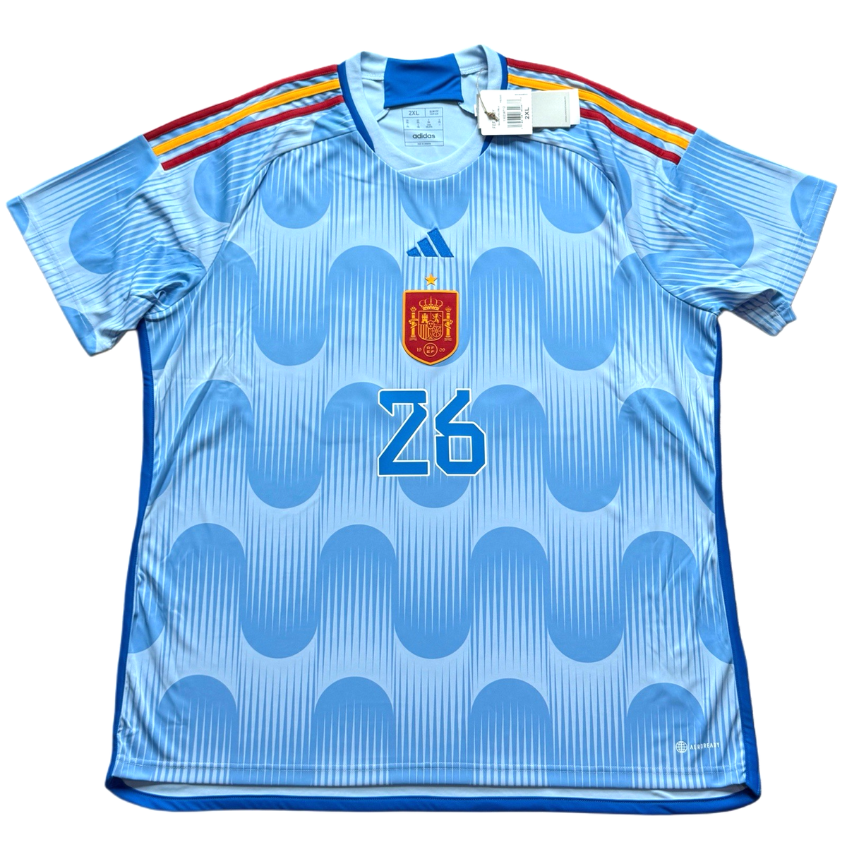 2022/23 Spain Away Jersey #26 Pedri 2XL adidas World Cup Soccer