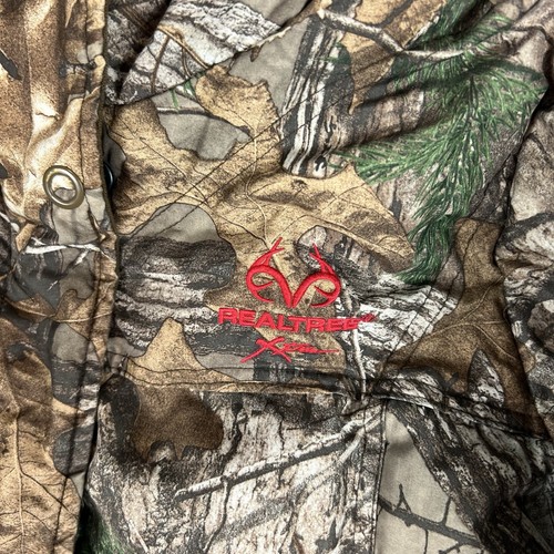REALTREE Women’s Camo Puffer Jacket Coat Size Large 42-44 Full Zip Snaps Hooded - Picture 5 of 8