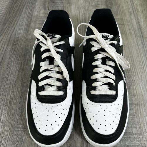 Tenis Nike Court Vision Low Panda para hombre talla 11,5 negros/blancos bajos HM9862 - Imagen 4 de 10