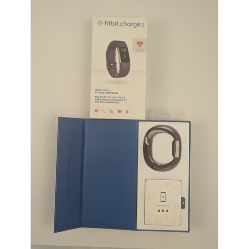 Fitbit Charge 2 Plum Heart Rate + Fitness Wristband Tracker - Picture 2 of 15