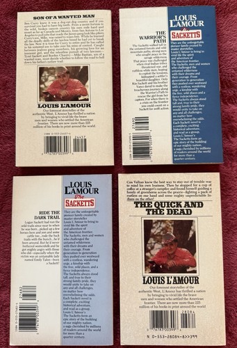 Set 4 Louis L’Amour Bantam Paperback Books Lot 1978-1980 Never Read Excellent - Bild 2 von 8