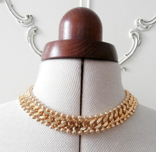 BNWOT Vintage 1990's Gold Chain Necklace & Bracelet by Frank Usher UK Deadstock - Picture 4 of 7