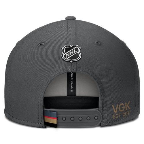 Men's Fanatics Gray Vegas Golden Knights Authentic Pro Prime Snapback Hat - Picture 4 of 4