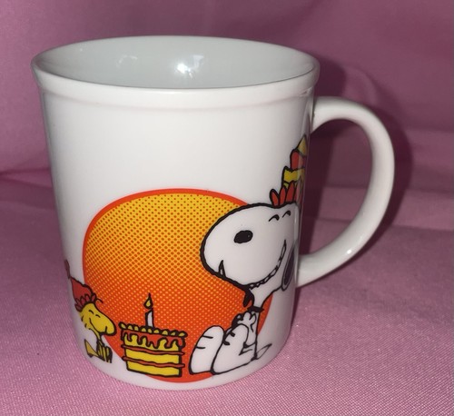 Vintage Happy Birthday Snoopy & Woodstock Kaffeebecher Tasse Peanuts Figur Japan - Bild 5 von 7