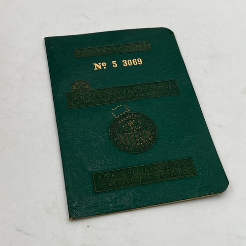 VTG San Francisco Federal Savings Bank Passbook 1960s Closed Embossed - Picture 1 of 9