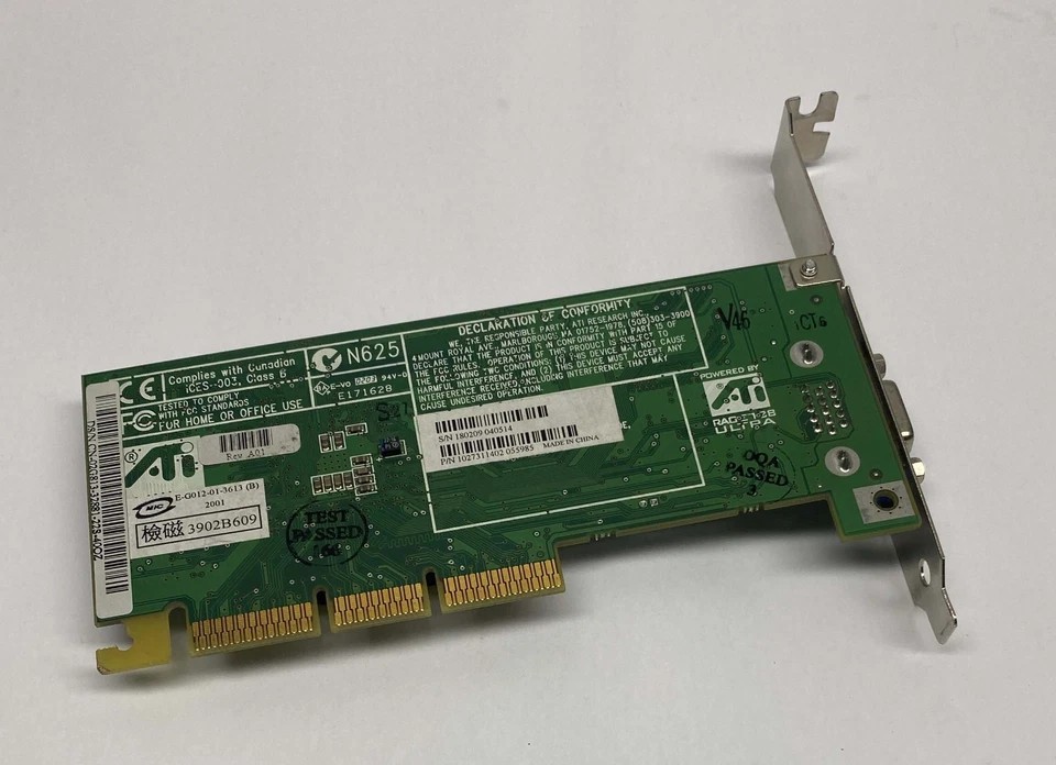 16MB Dell ATi Rage 128PRO VGA AGP Graphics Video Card 2G813 / 02G813 - Image 3 of 4