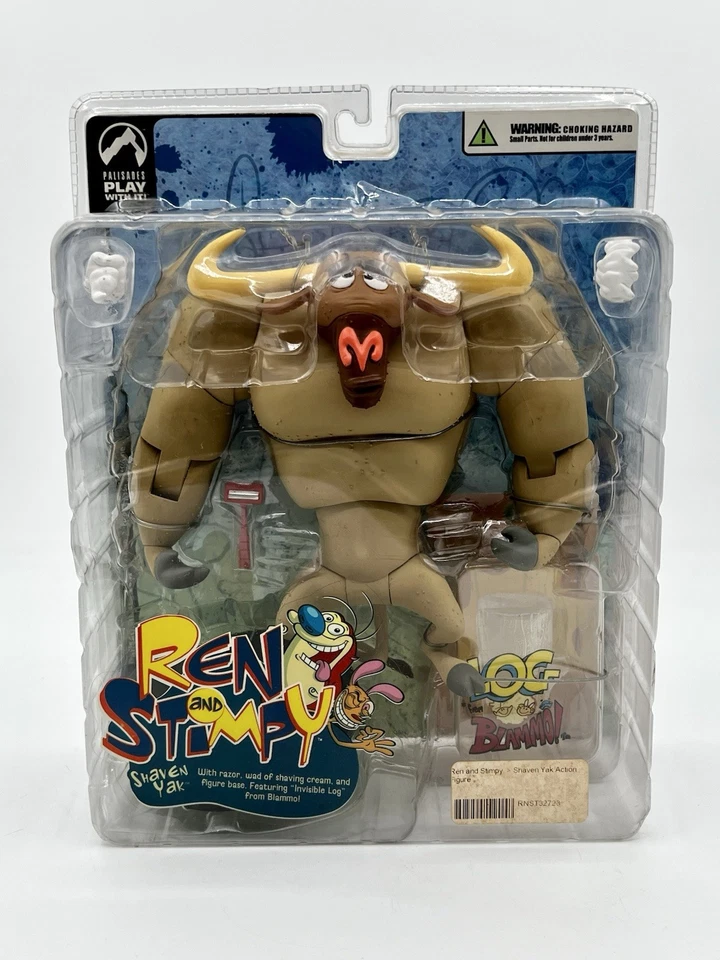 Figura de acción coleccionable Palisades Ren & Stimpy Shaven Yak 2004 con accesorios sellada Foto 2 de 4
