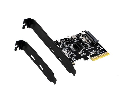 PCIe 3.0 zu USB 3.1 Gen2 Erweiterungskarte Dual-Port USB Typ-C 10Gbps ASM3142 - Bild 1 von 3