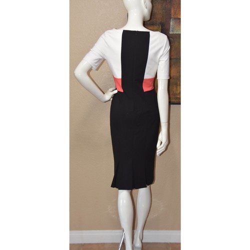 ESCADA Designer Couture Color block Sheath Fishtail Back Dress Size 36/6 NEW!!! - Picture 5 of 10
