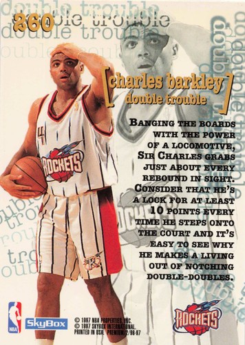 1996-97 SkyBox Premium #260 Charles Barkley - Picture 2 of 2