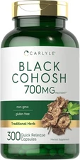 Black Cohosh 700mg | 300 Capsules | Root Supplement | Non-GMO | by Carlyle