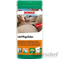 25x SONAX LEDERPFLEGETÜCHER LEDER PFLEGE REINIGUNG FEUCHTTÜCHER BOX