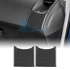 Dashboard Side Cup Holder Cover Black Carbon Fiber for Toyota Yaris 2006-2011