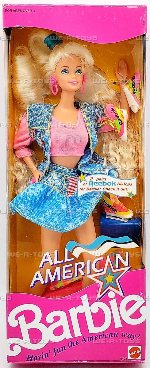 All American Barbie Doll Reebok Edition 1990 Mattel 9423 | eBay