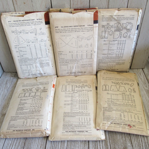 Vintage Sewing Pattern Lot Of 6 Fit and Flare/Hourglass Dress SZ 14 Bust 32-34 - Picture 8 of 8
