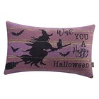  Witch Throw Pillow Covers for Couch, Linen Fall 20" x 12" (Pack of 1) Purple