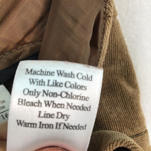 Pantaloni Coldwater Creek in velluto a coste donna Petite 16 balena liscia elasticizzati marrone chiaro - Foto 10 di 16