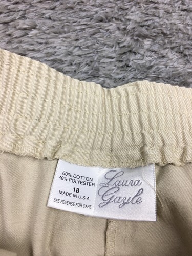 Laura Gayle Maxi Khaki Skirt Woman Size 18 Plus Elastic Waist USA Cotton Blend - Picture 6 of 14