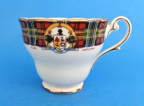 Bonnie Scotland Royal Standard Clan Maclean Fine Bone China Teacup & Saucer VTG - Picture 5 of 7
