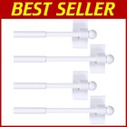 Magnetic Curtain Rods for Metal Doors 16"-28" 4 Pack White