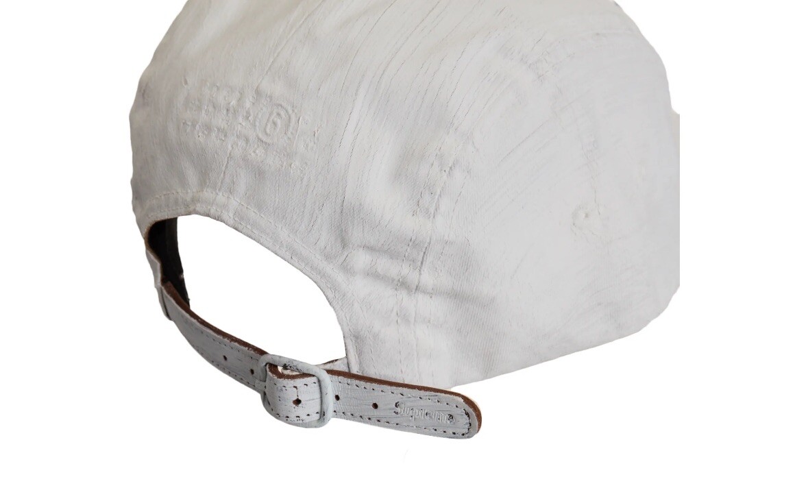 Supreme Hat x MM6 Maison Margiela White Painted Camp Hat Supreme Hat x MM6 Maison Margiela White Painted Camp Hat