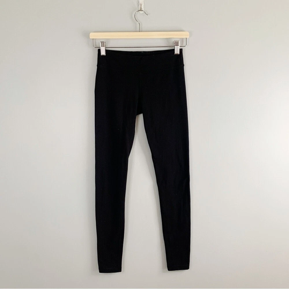 Lululemon Ivivva Girls Black Mid Rise Leggings Reversible Pants Size 12