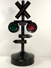 Vintage Pomtrex Railroad Crossing Signal AM/FM Radio Working