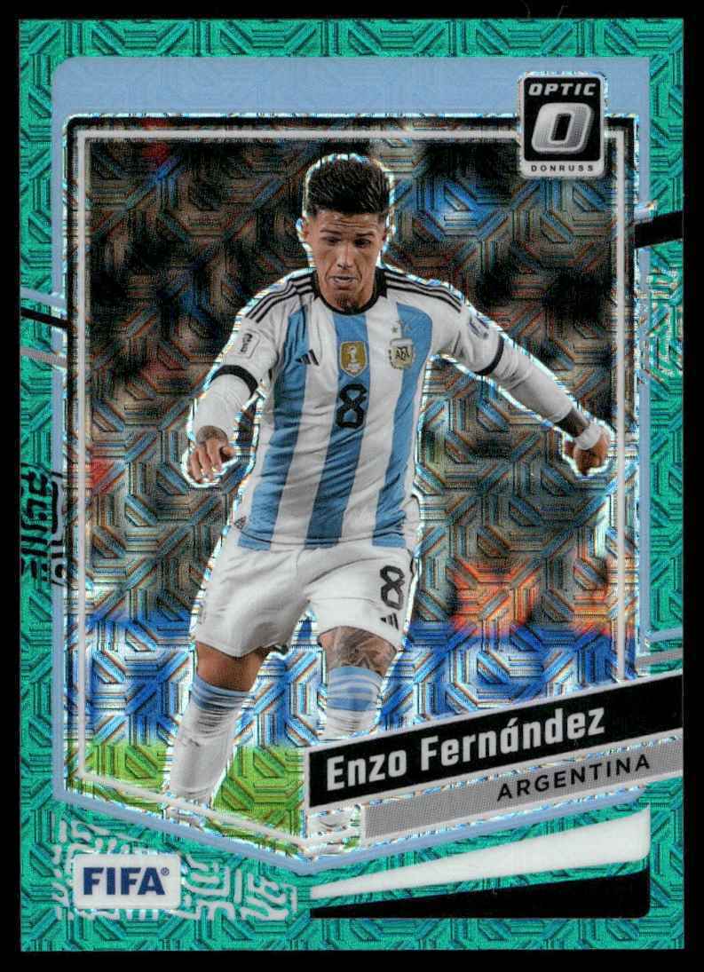 2023 Donruss Optic FIFA AQUA Mojo Enzo Fernandez 36/49 Argentina #4 C58