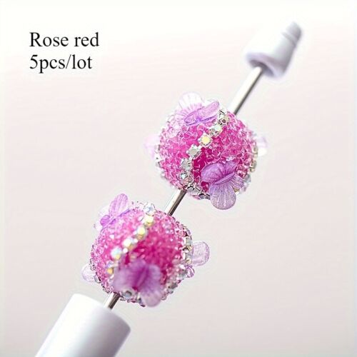 5x/lot Sugar Beads Butterfly Star DIY Crystal Beading Material Pen Supplies Kits - Picture 12 of 13