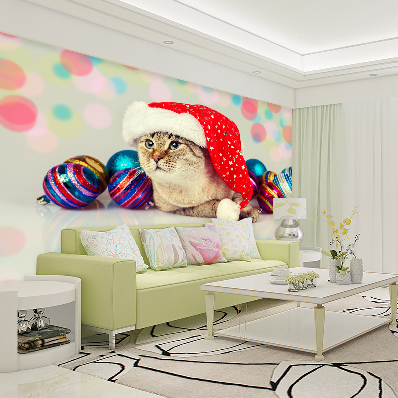 3D Cute Wearing Hat Cat 8935 Paper Wall Print Wall Decal Wall Deco Indoor Murals 3D Cute Wearing Hat Cat 8935 Paper Wall Print Wall Decal Wall Deco Indoor Murals