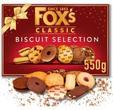 Fox's Classic Biscuit Selection Assortment Luxury Box 10 Varieties Foxs 550g