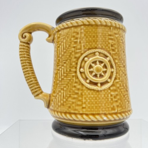 Vtg Japan Ship Coffee Mug 3D Nautical Sailboat 4.5” Textured 16oz - Picture 2 of 12