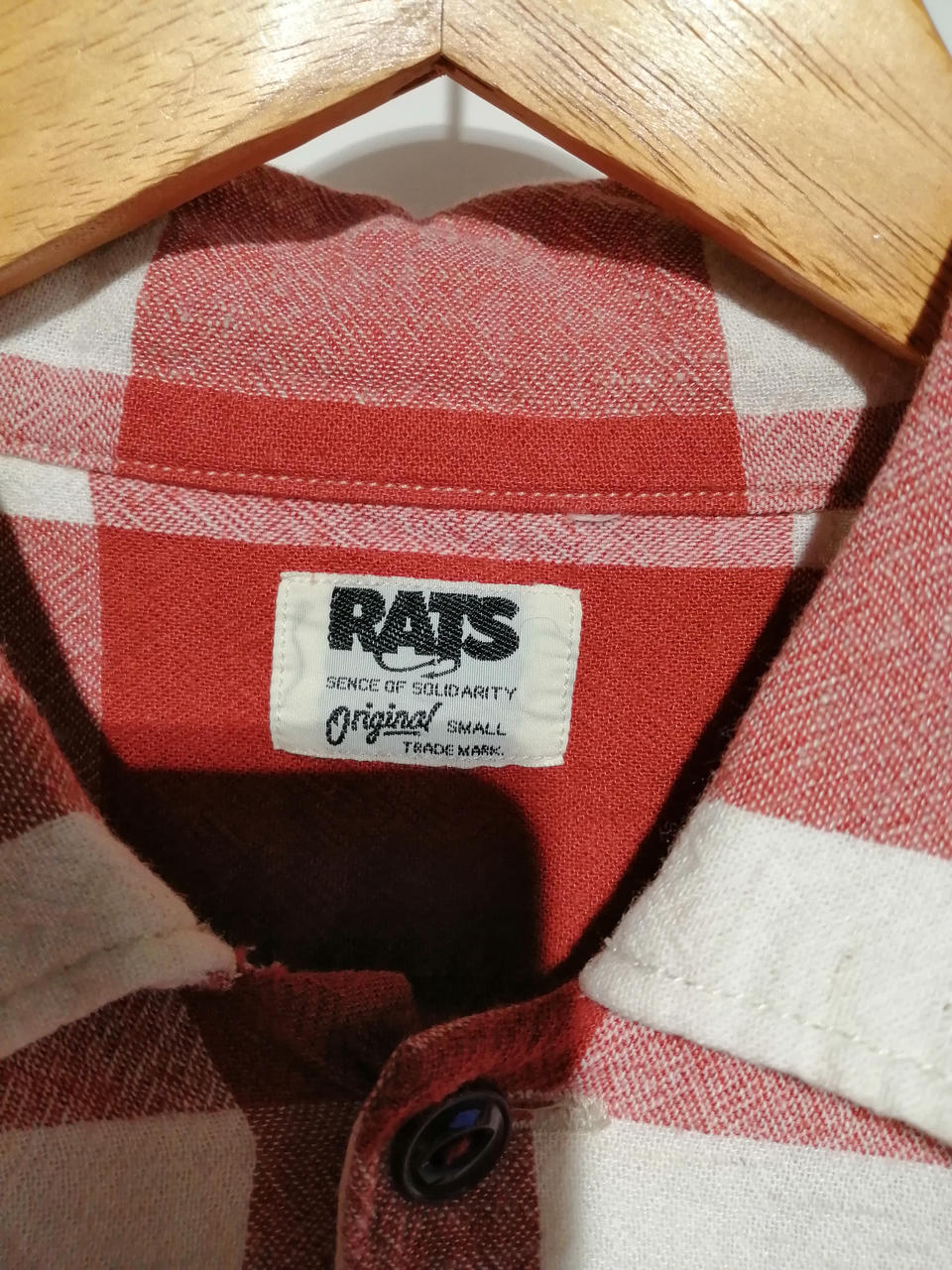 Rats Red White Check Shirt