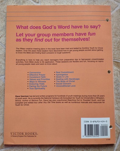 ANY OLD TIME BOOK 10 by David R. Veerman - Youth For Christ 1988 - Paperback - Imagen 5 de 5