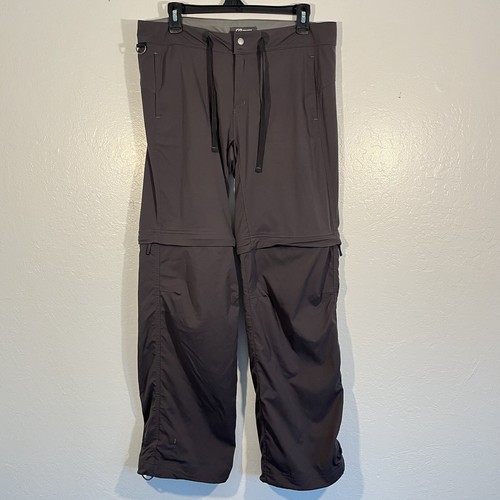 Eddie Bauer Sport Wanderhose Damengröße 10 wandelbare Shorts mit Reißverschluss grau