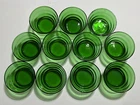 1 1  VTG Anchor Hocking Emerald Forest Green Glass Desert Custard Cups 7oz set